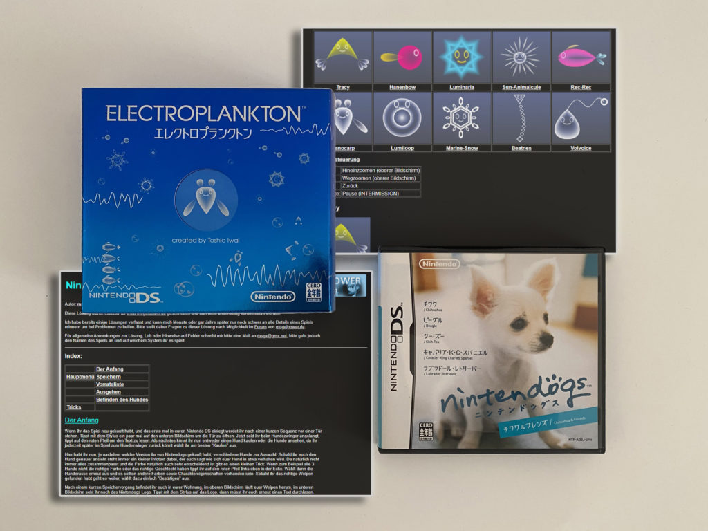 Electroplankton and Nintendogs walkthrough